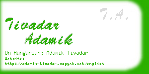 tivadar adamik business card